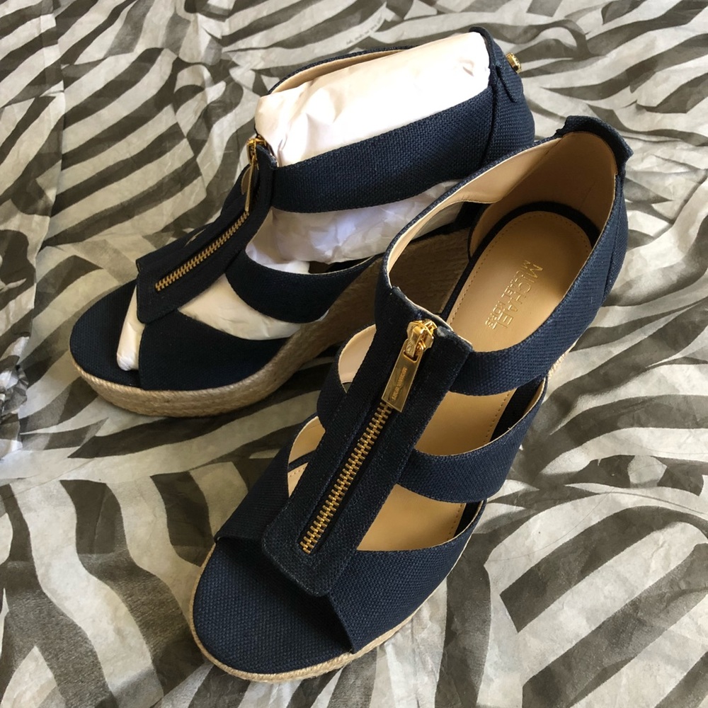 Michael Kors Blue Wedges